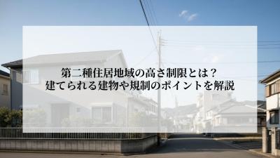 第二種住居地域の高さ制限とは？建てられる建物や規制のポイントを解説