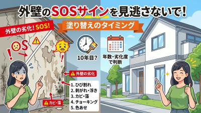 外壁のSOSサインを見逃さないで！塗り替えのタイミング