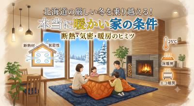 北海道の厳しい冬を乗り越える！本当に暖かい家の条件