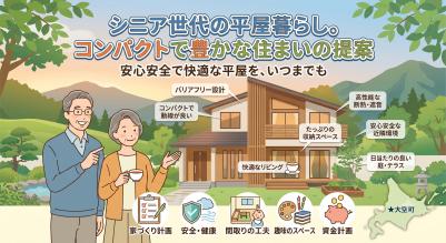 シニア世代の平屋暮らし。コンパクトで豊かな住まいの提案