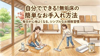【自分でできる！】無垢床の簡単なお手入れ方法
