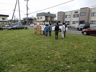 地鎮祭と雪庇止め