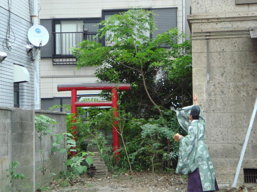 森川衣裳店新築工事　地鎮祭