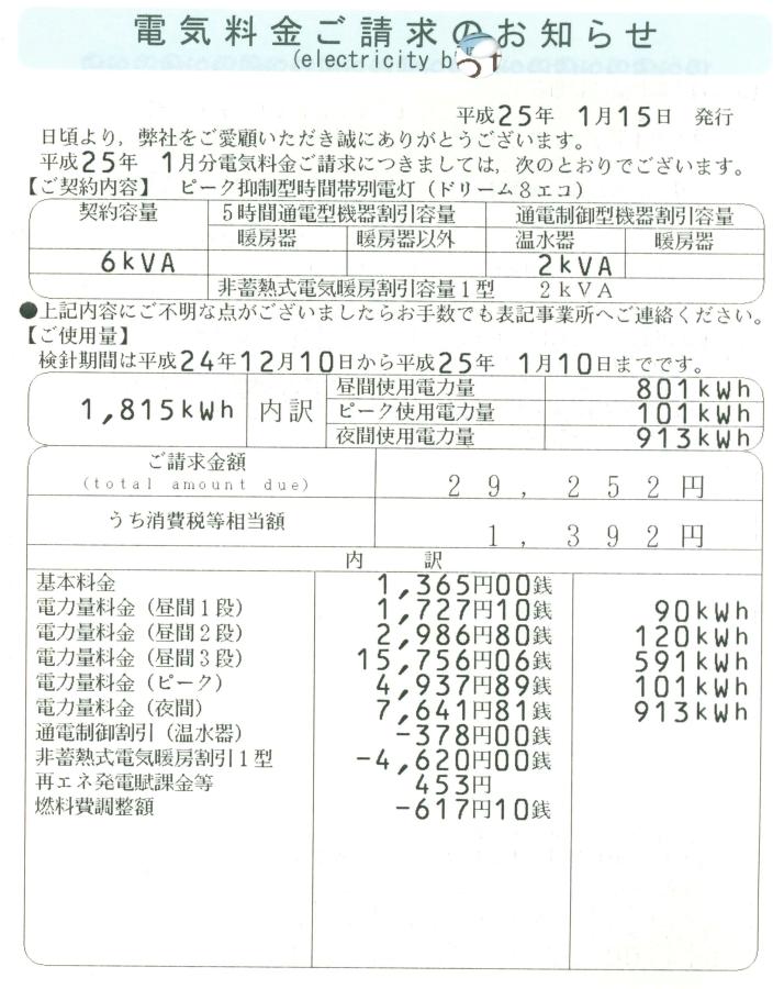 実際の光熱費を伺いました。