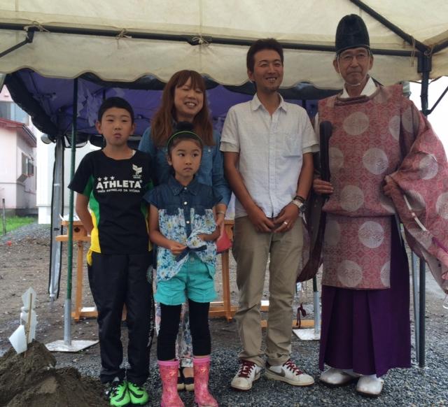 雨の地鎮祭